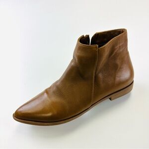 Bueno Tan Leather Ankle Booties